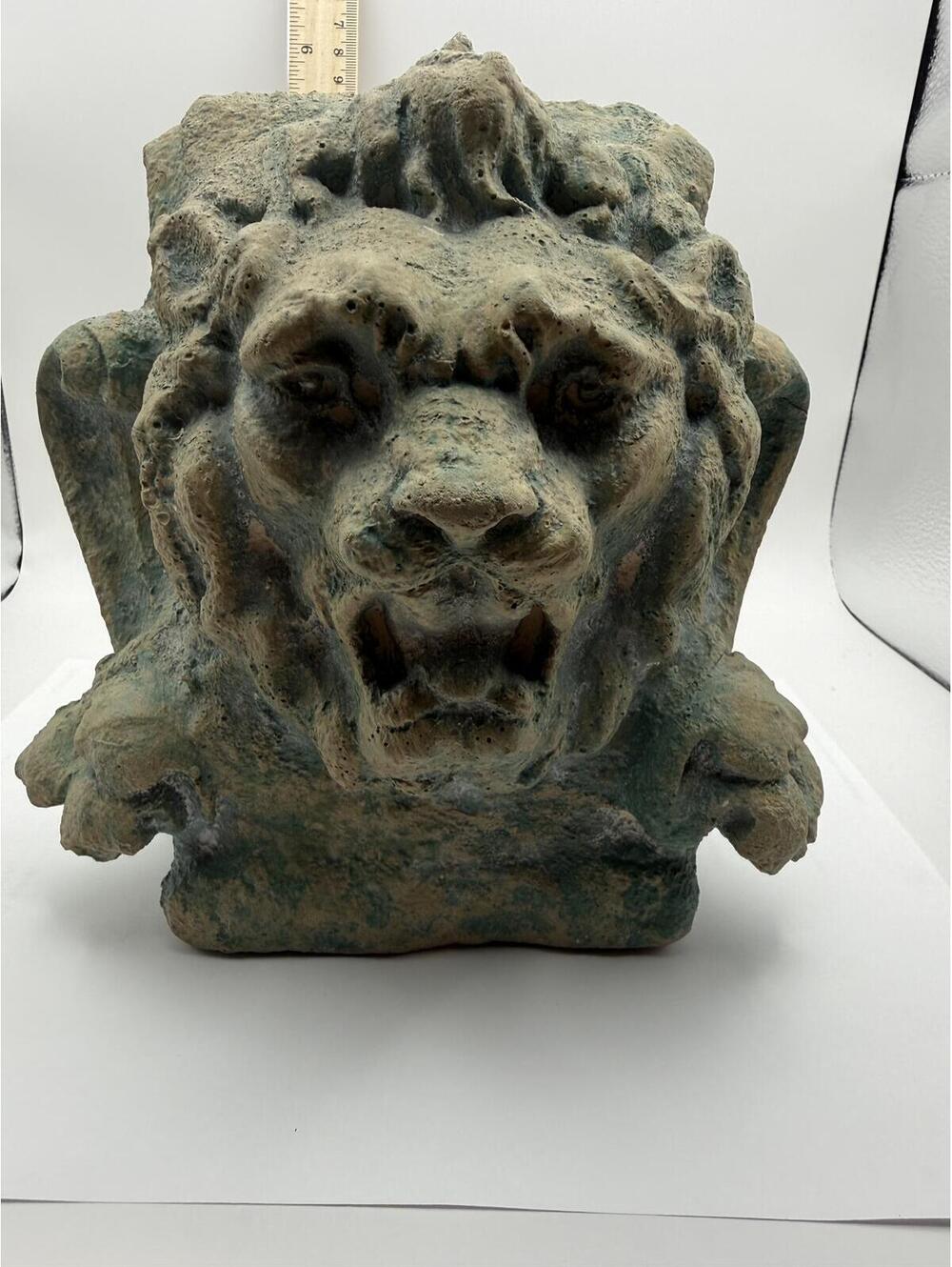 Vintage Architectural Lion Head Wall Fountain Mask Plaque Garden Decor